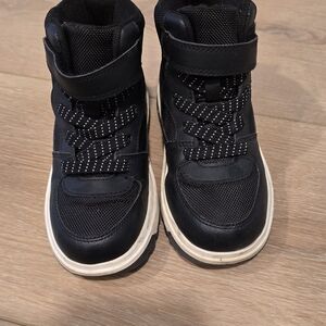 H&M Kids Black and White High-Top Waterproof Boots.